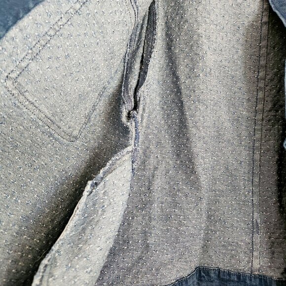 Time and Tru Women's Clip Dot Denim Jacket, Size XL. NWOT. - Picture 6 of 11